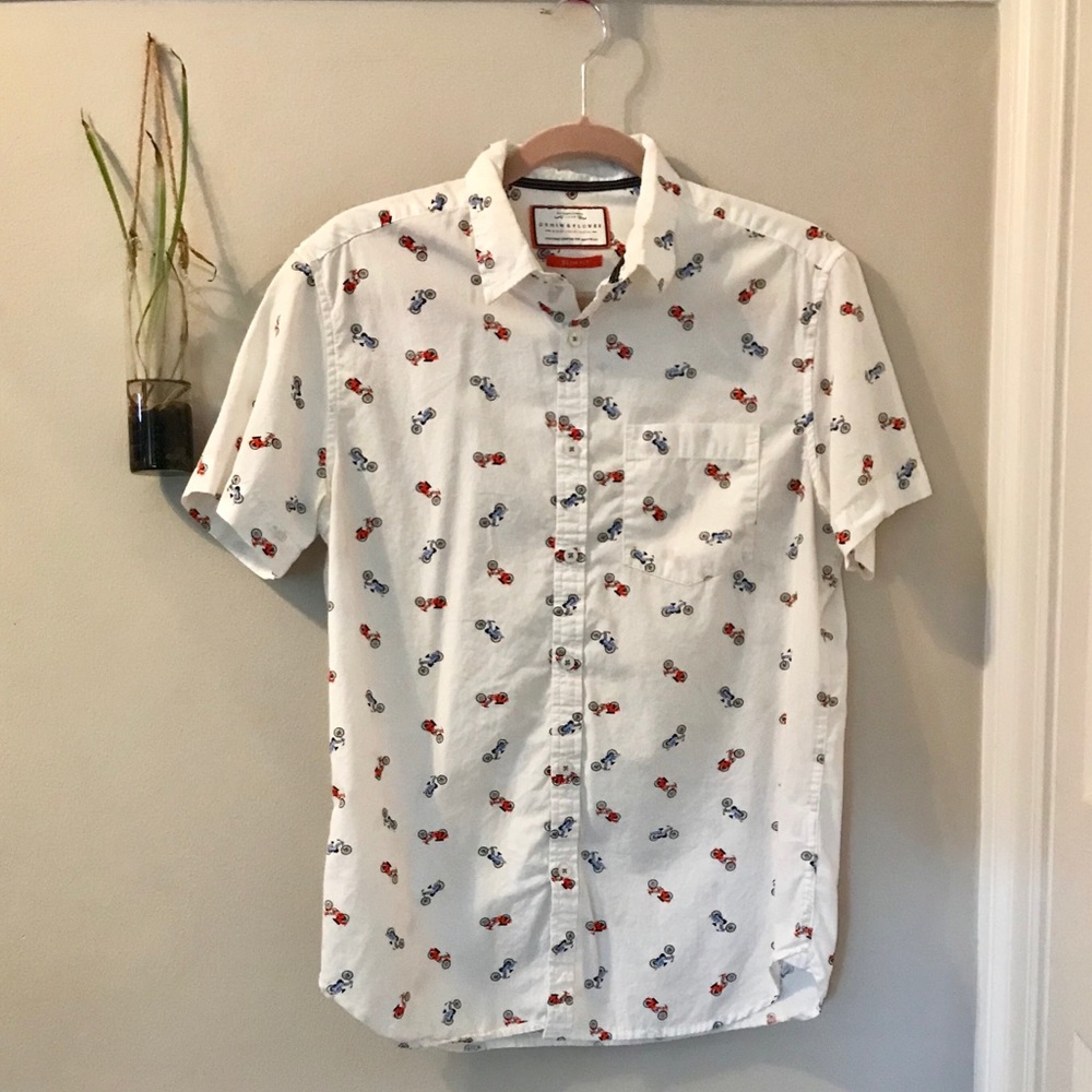 Denim and Flowers Motorbike Printed Shirt